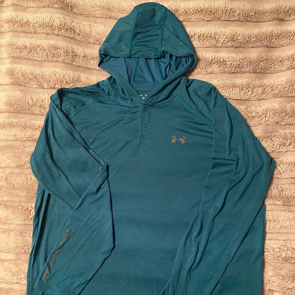 NWOT Under Armour. Men’s TALL lightweight hooded henley